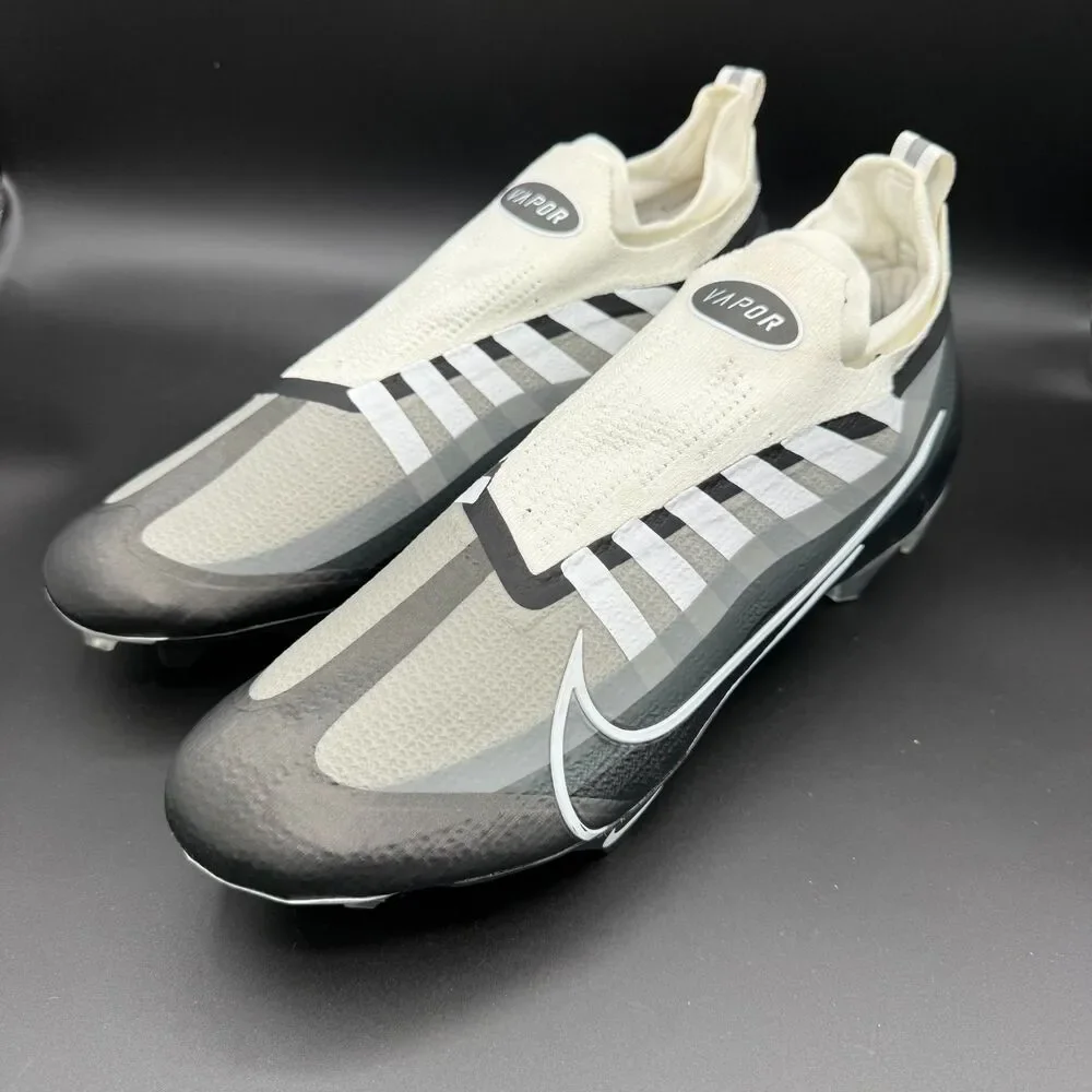 Nike Vapor Edge Elite 360 Flyknit Black Grey Football Cleats DQ3558-001 Mens 13